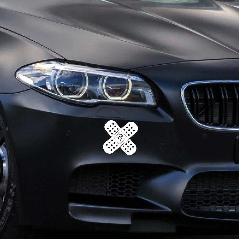 Car Sticker Funny Band Aid Car Window Decal Cross Band Aid Hurt Stickers Truck Motor Bicycle Tape Laptop Vehicle Decal Graphics