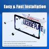 Moon License Plate Frame Starry Sky Moon Phases License Plate Stainless Steel Car Accessory Personalize Funny License Plate Holes Screws Decorative