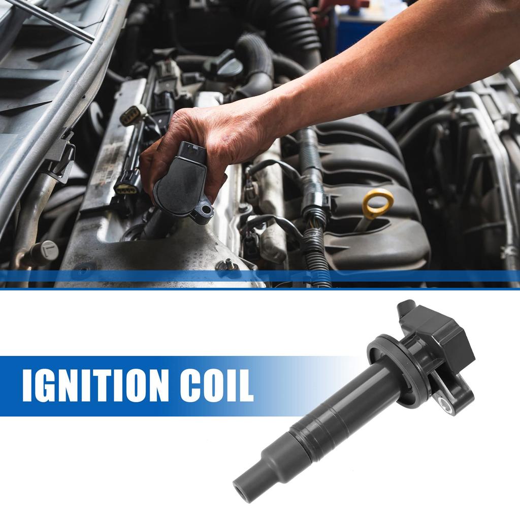 uxcell Car Ignition Coils 90919-02239 90080-19015 UF247 DQ50113 5C1074 Compatible with Toyoda Corolla Celica Matrix MR2 (4 Pieces)