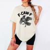 Crow F-Caw-F Birds Animals Womens T-Shirt Engraving Graphic Tee