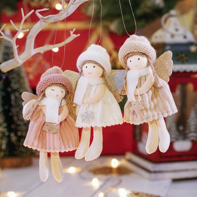3 Engel Mädchen Anhänger Weihnachtsbaumschmuck Weihnachtsfiguren Engelspuppen Hängedekorationen Cartoon Engel Anhänger
