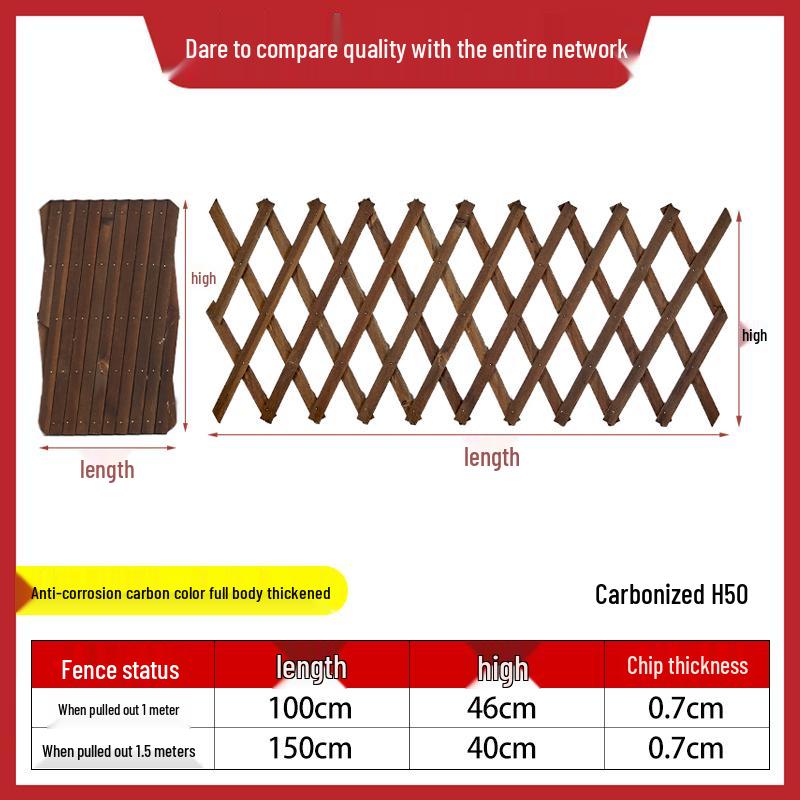 Outdoor Preservative Wood Fence Trellis for Garden, Courtyard, or Balcony Decoration