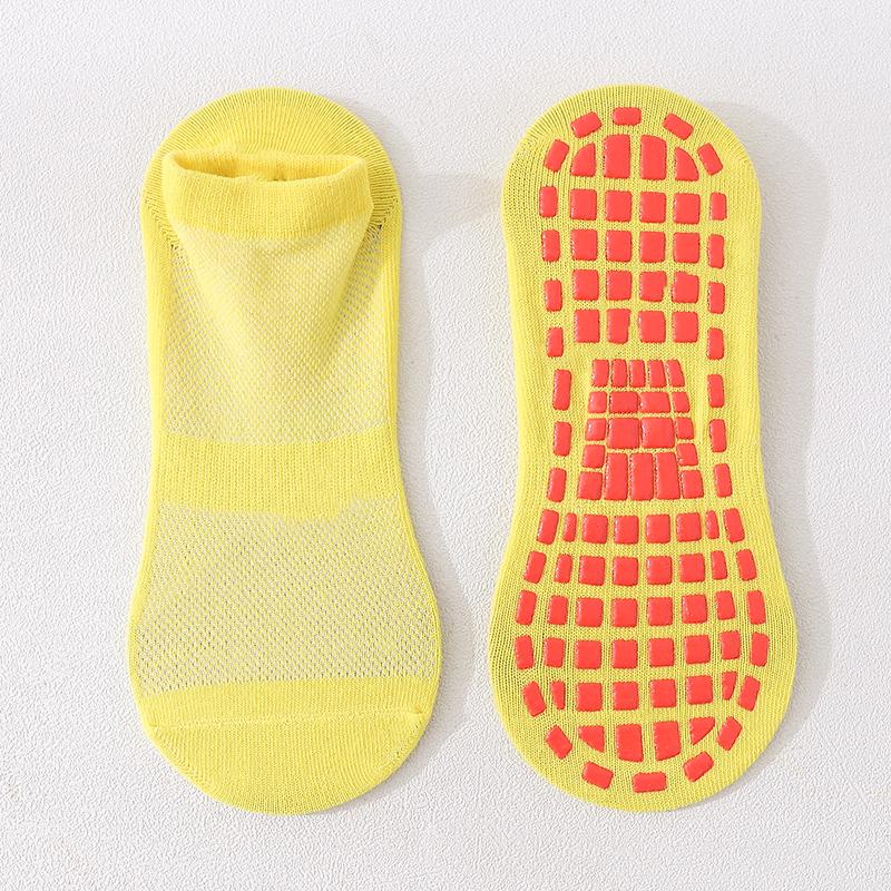 1 Paar Plus Size Damen Schnelltrocknende rutschfeste Yoga-Socken Atmungsaktive Baumwolle Tanz-Fitness-Socken Kinder-Bodensocken
