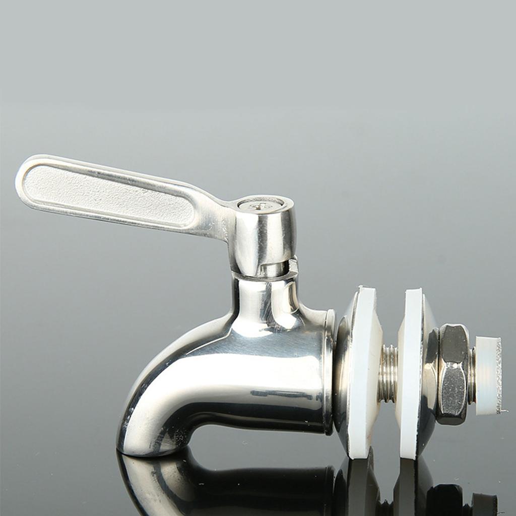 ברז דיספנסר משקאות מנירוסטה 12 מ"מ התקנה קלה ברז שתייה התקנה פשוטה לחביות מיץ ויין