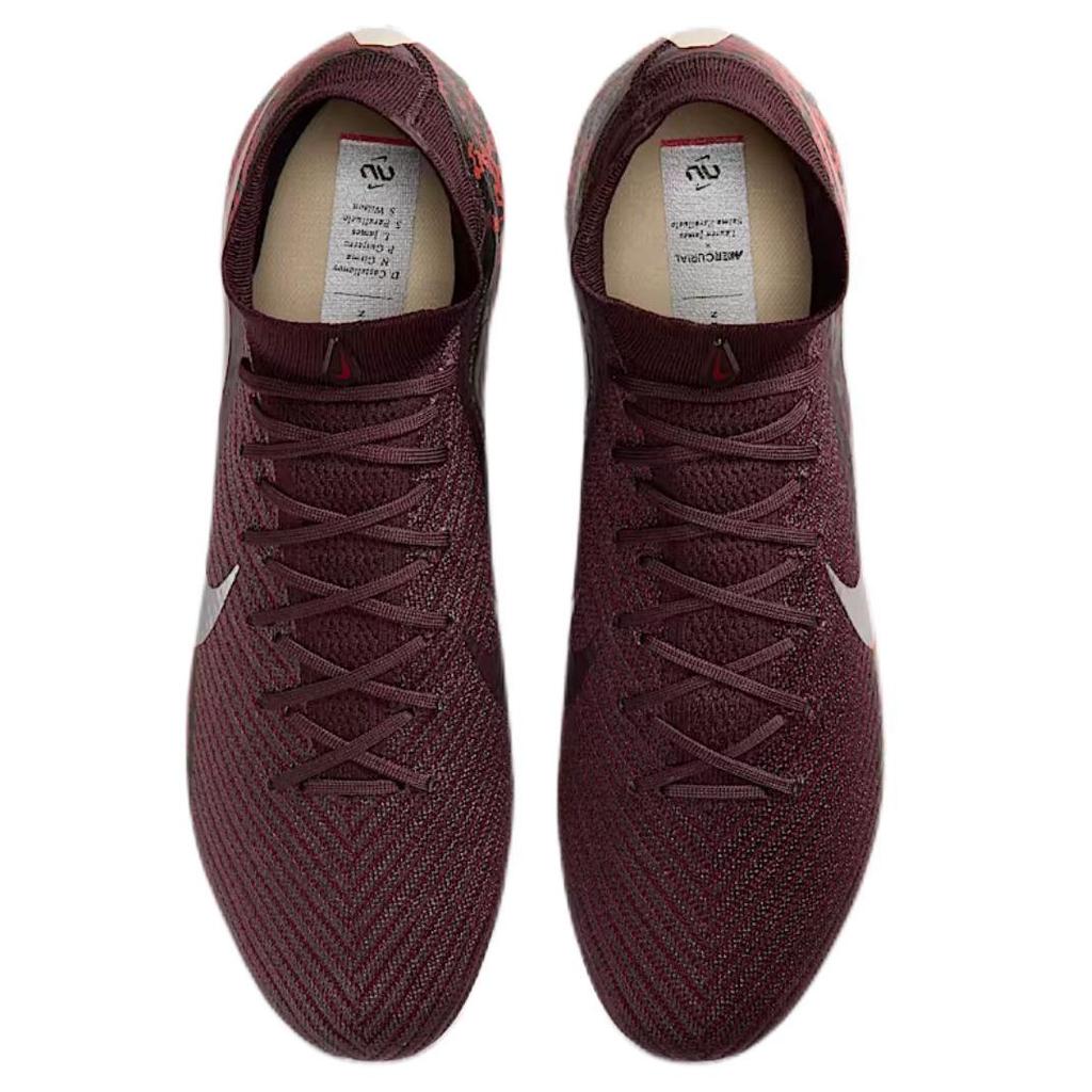 Nike Kopačky United Mercurial Superfly 10 Elite FG High Burgundy Crush University Red Fossil Metallic Silver Unisex IO8438-661