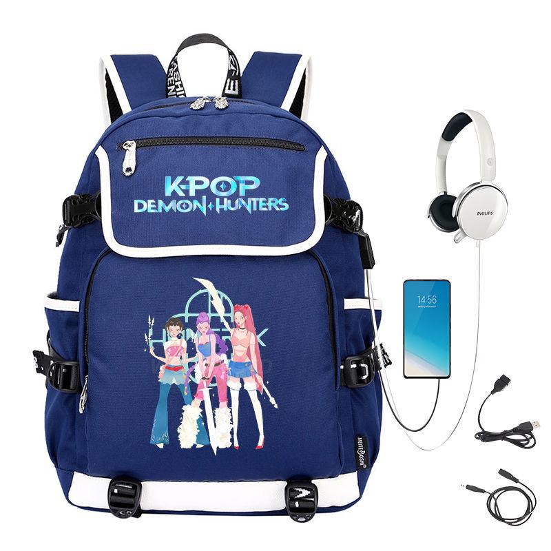 School Bag College Wind Large Capacity Middle School High School Student Cartoon Backpack