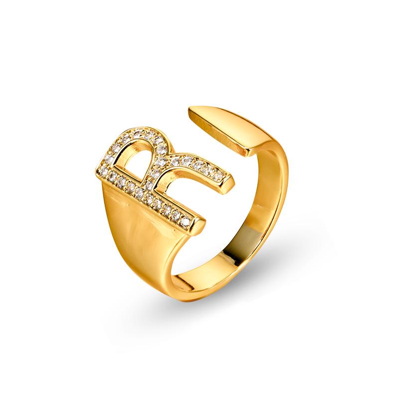 26 English Alphabet Adjustable Women's Fashion Rings