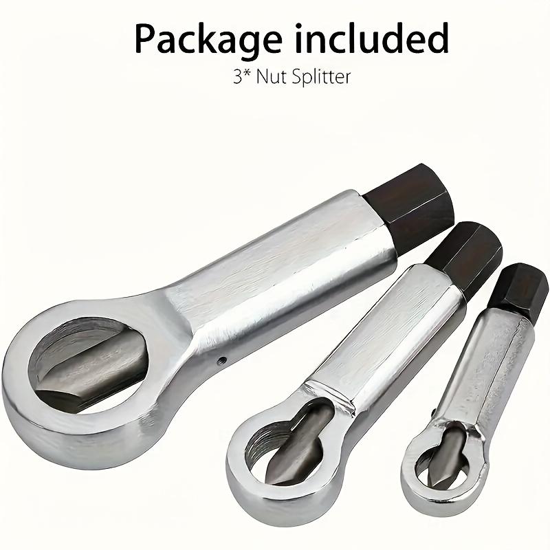 3pcs Metal Nut Splitter Separator, Metal Nut Splitter Breaker Manual Pressure Nut Splitter Remover Extractor Tool