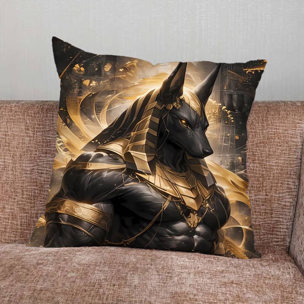 Древнеегипетский Бог Анубис Наволочка Для Домашней Спальни Автомобиля Офиса Декора Гостиной Дивана Подушка Чехол Подходящий 30x30cm 12x12in