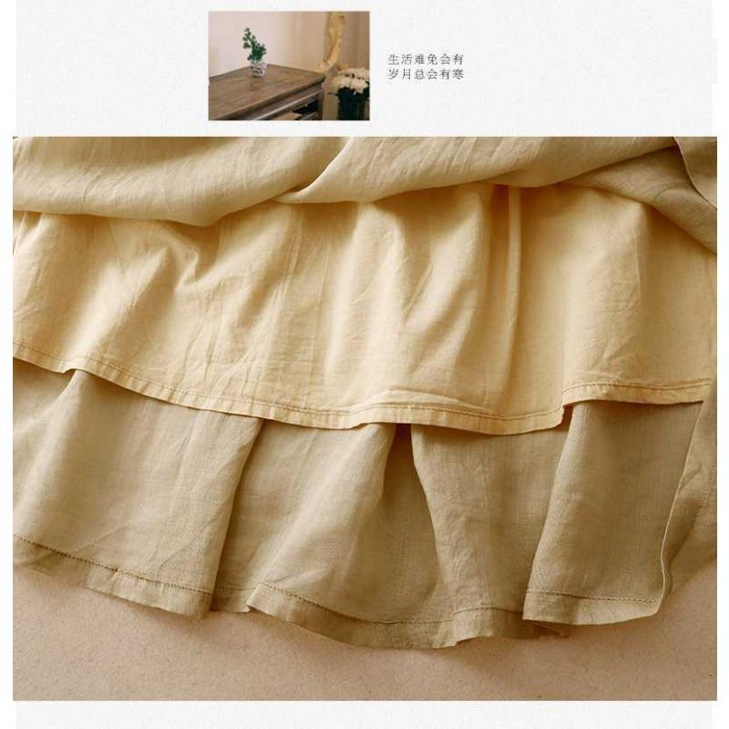 Elastic Waist Wide Leg Loose Double Layer Skirt