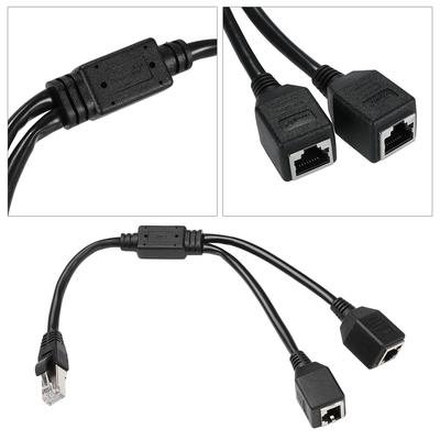 RJ45 Network Splitter Adapter Cable, Male To 2 Female Header Separators Socket Port LAN for Super Category 5 Ethernet, Category 6 Ethernet