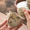 Ceramic Ru Kiln Gaiwan Chinese Style Hand Grasping Tea Maker Cute Cat Tea Tureen  Tea Ceremony