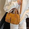 Korean Version of Casual Portable Small Square Bag Women's New Versatile Fashion Shoulder Messenger Bag Nylon Cloth Multi-pocket Pillow Bag