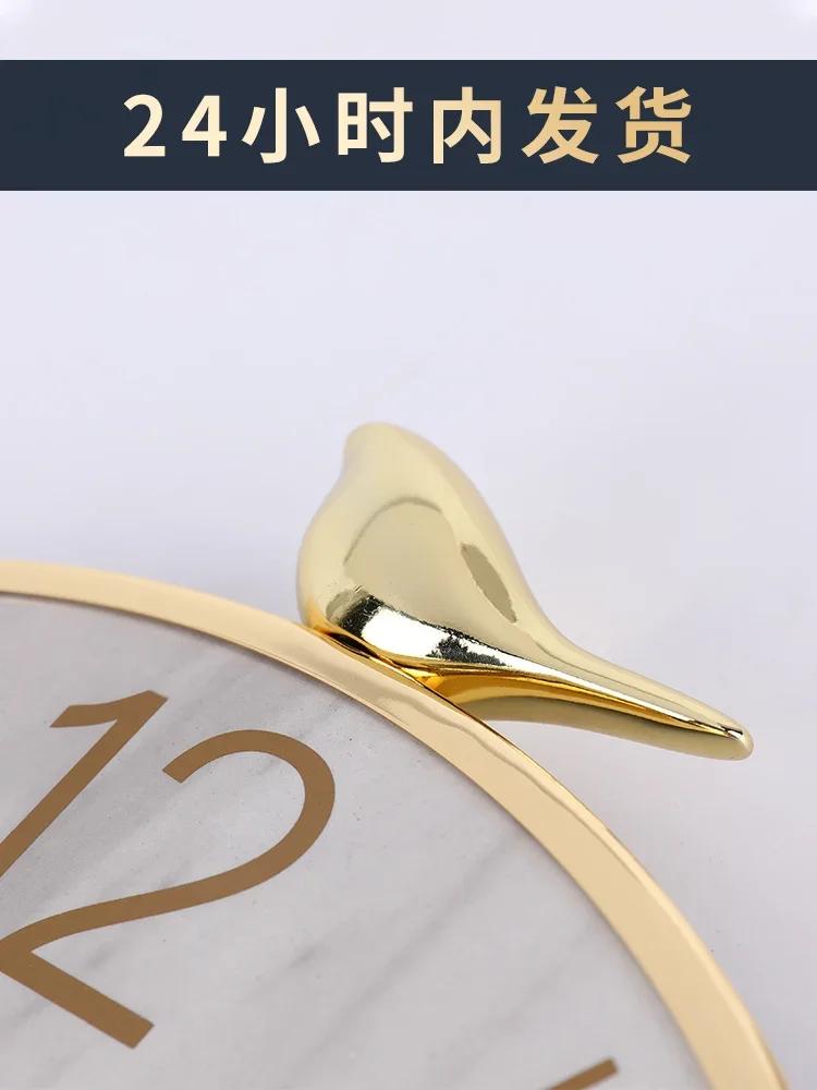 Nordic Wall Clock Metal Agate Living Room Decoration Wall Watches Home Decor Mute Creative Luxury Glod Kitchen Clock Undefined