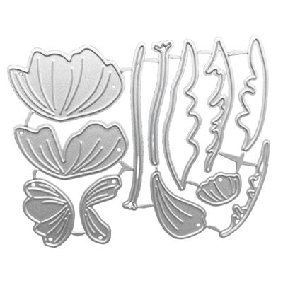 Carbon Steel DIY Two Lotuses Flower Cutting Dies Embossing Stencils Template for Decorative Paper Card Photo Album