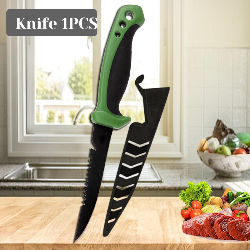 

5-дюймовый нож для филетирования рыбы из нержавеющей стали, кухонные ножи для разделки рыбы с нескользящей рукояткой, острый нож для мяса и фруктов с чехлом
