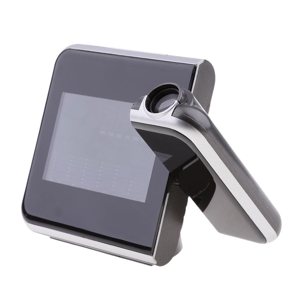 Projection Digital Weather LCD Snooze Alarm Clock Color Display W/ LED