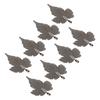 8pcs Maple Leaf Pendant DIY Handcraft Electroplating Leaf Jewelry Pendant for Earrings Necklaces Anklets Silver Black