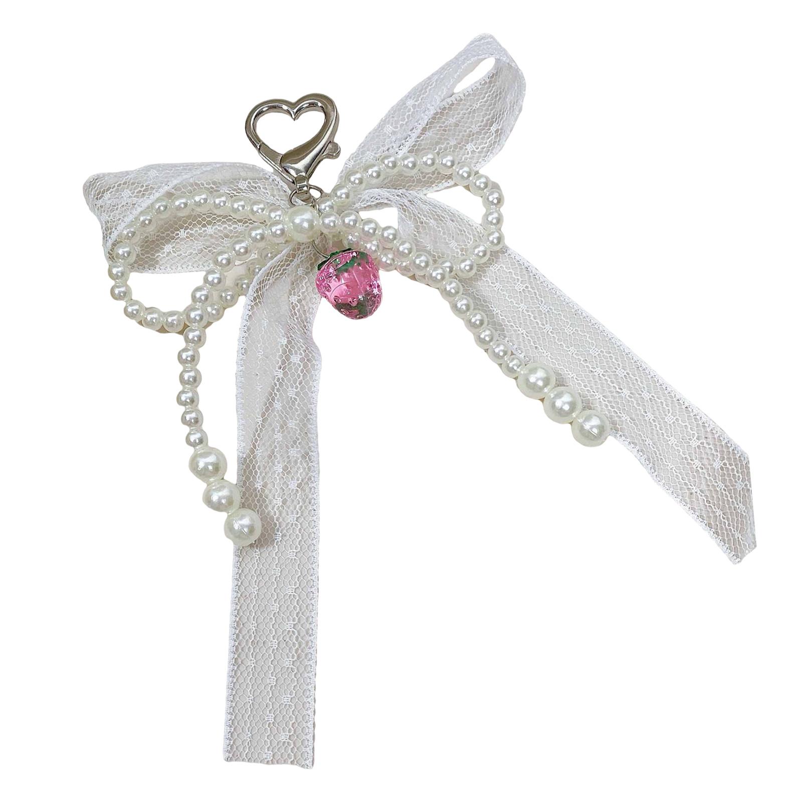 

Многоцелевой клубничный бантик, подвеска-шарм для телефона, модный брелок, ювелирный аксессуар для повседневного украшения