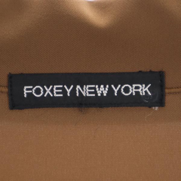 FOXEY NEW YORK made in Japan trench coat Brown Pleated Women Used