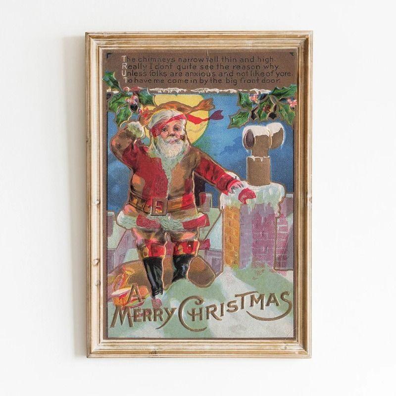 Metal Sign Christmas Poster Wall Art Decor Tin Sign