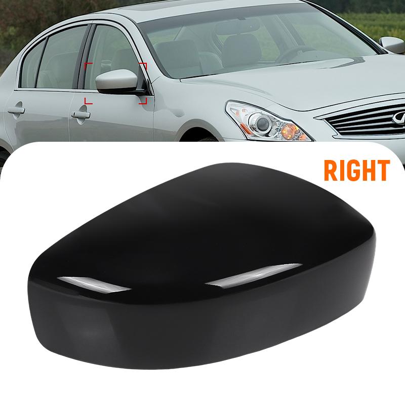 Side Wing Mirror Cover For Infiniti G37 2008-2013 G25 11-12 Q40 2015 Q60 14-15 Gloss Black /Carbon Fiber Rearview Mirror Cap