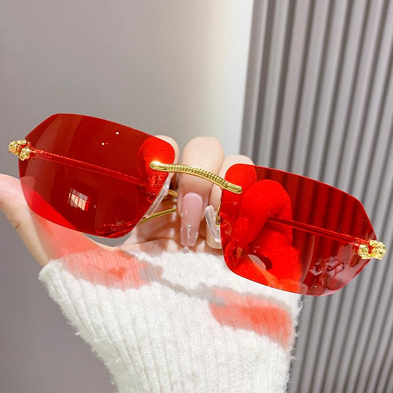 Cat'S Eye Sunglasses Metal Trend Sunglasses Borderless Leopard Head Glasses