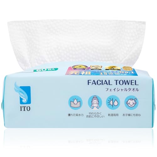 ITO Facial Towel Slight Stock4 Piece Set Cleansing COSME Hall Fame Original Shark Skin Fabric Sensitive Roughness Countermeasure Disposable Face Care