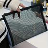 3pcs Black Nylon Mesh Cosmetic Bag Zipper Toiletry Organizer Makeup Bags Multifunctional Women Lipstick Key Coin Purse Pouch