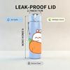 1PC Bunny Sitting Orange Fruit Cartoon Print 750ml Color Plastic Sports Water Bottle Leakproof Flip Straw Lid Suitable for Sports Office Home Use