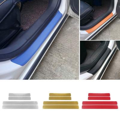 Car Door Sill Sticker Universal Anti Scratch Carbon Fiber Self Adhesive Car Door Decal for Car