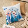 Cute G-Gawr Gura Pillow Case Anti-dustmite Invisible zipper Sofa Bed