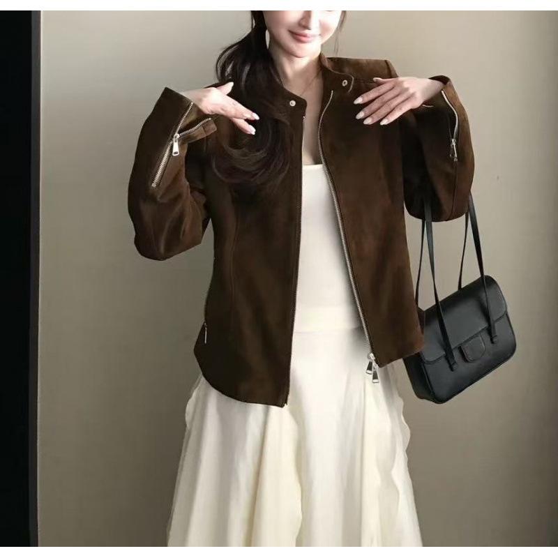 26P Preppy CoCo Genuine Leather Underarm Baguette Handbag
