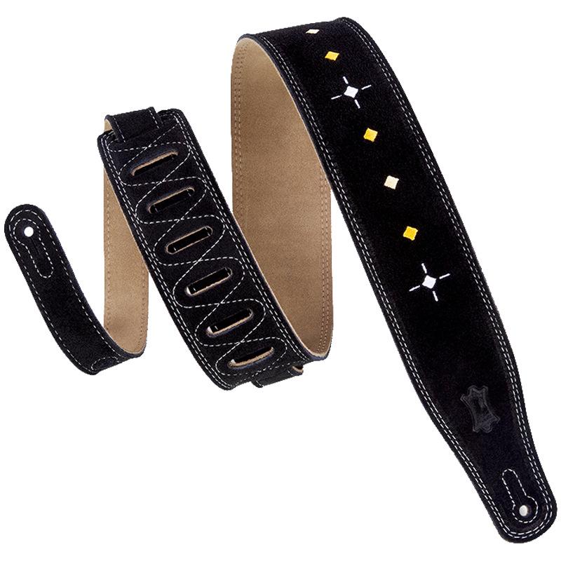 רצועת גיטרה מעור Levy's Li Weisi לגיטרה חשמלית, אקוסטית או בס - MS12/26 רצועת כתף רוק