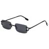 Retro Rimless Square Ocean Lens Sunglasses - Fashionable Cut-Edge Design