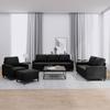 Vidaxl 4-Cz. Relaxation Set With Cushions, Black, Velvet