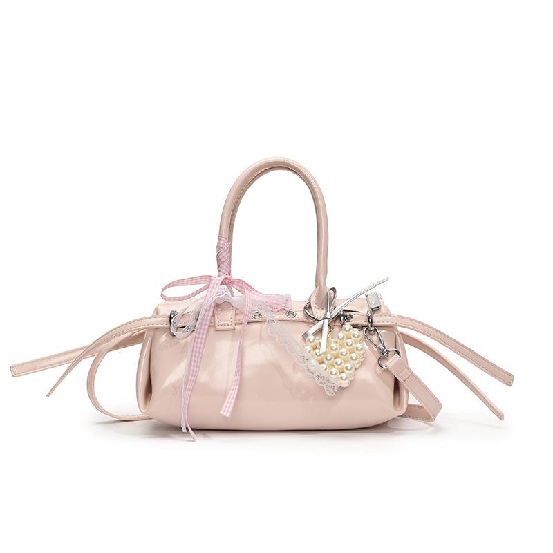 Internet Celebrity Armpit Bag 2025 New Mori Sweet Girl Ribbon Bow Trendy Versatile Portable Messenger Pillow Bag