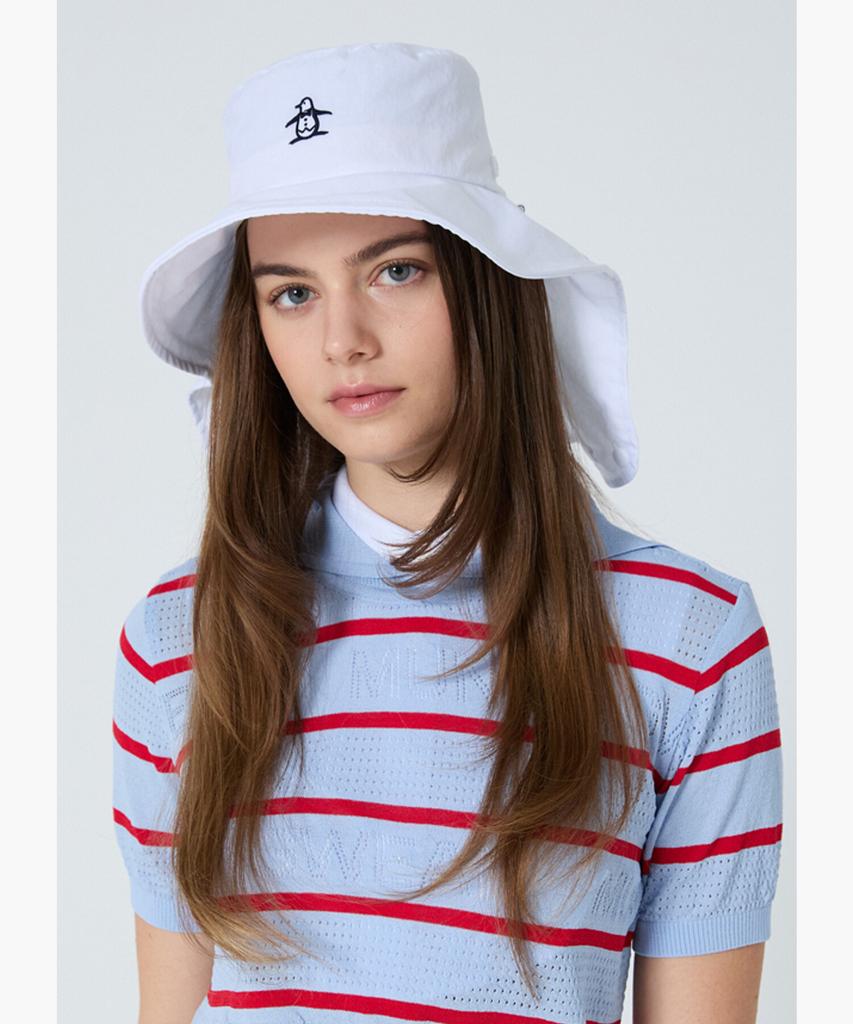 Meonsingweeo Women'S Two-Way Ribbon Bucket Hat White Mr122Lcp21