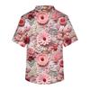 Men's Casual Short,Sleeved V,Neck Printed Front Pocket Top