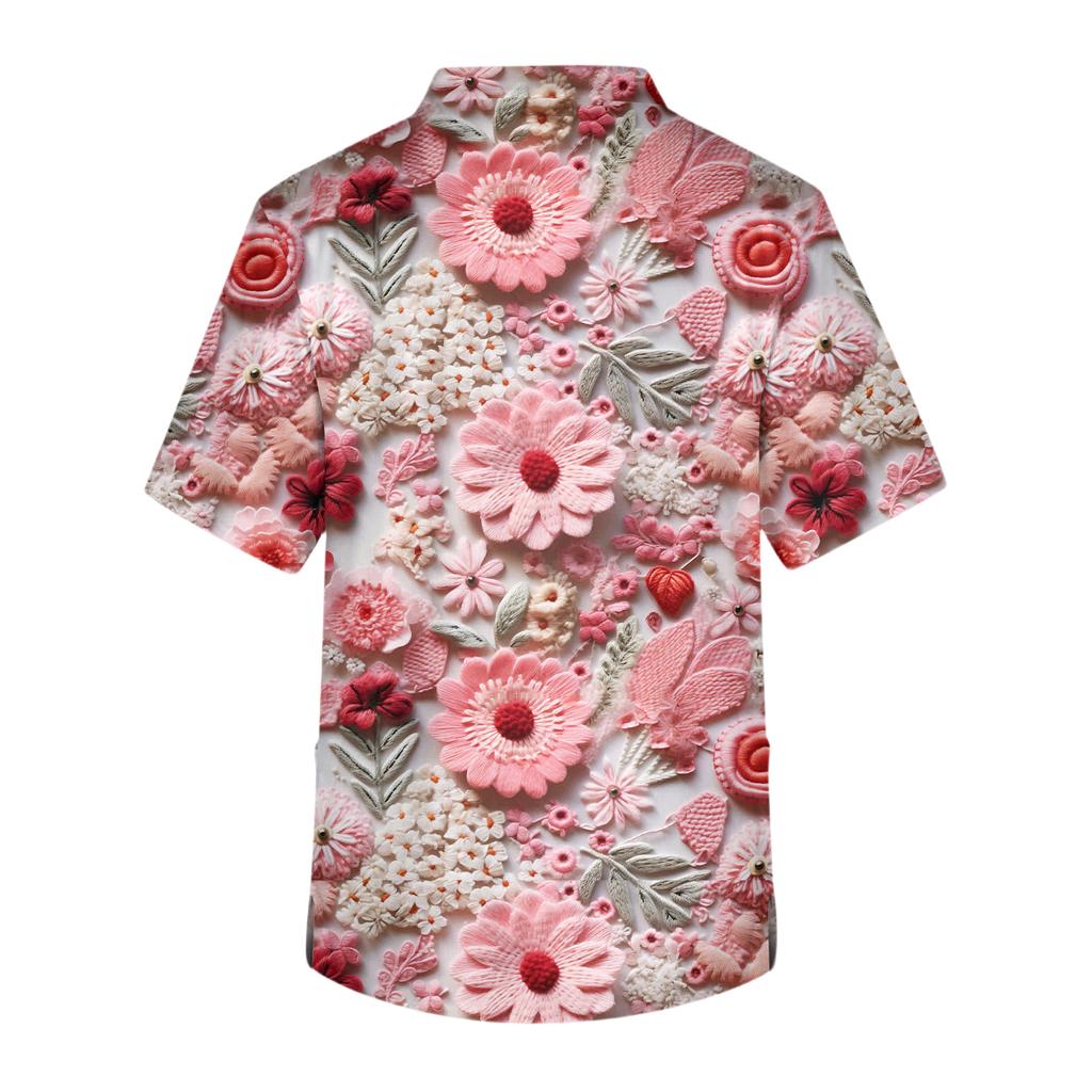 Men's Casual Short,Sleeved V,Neck Printed Front Pocket Top