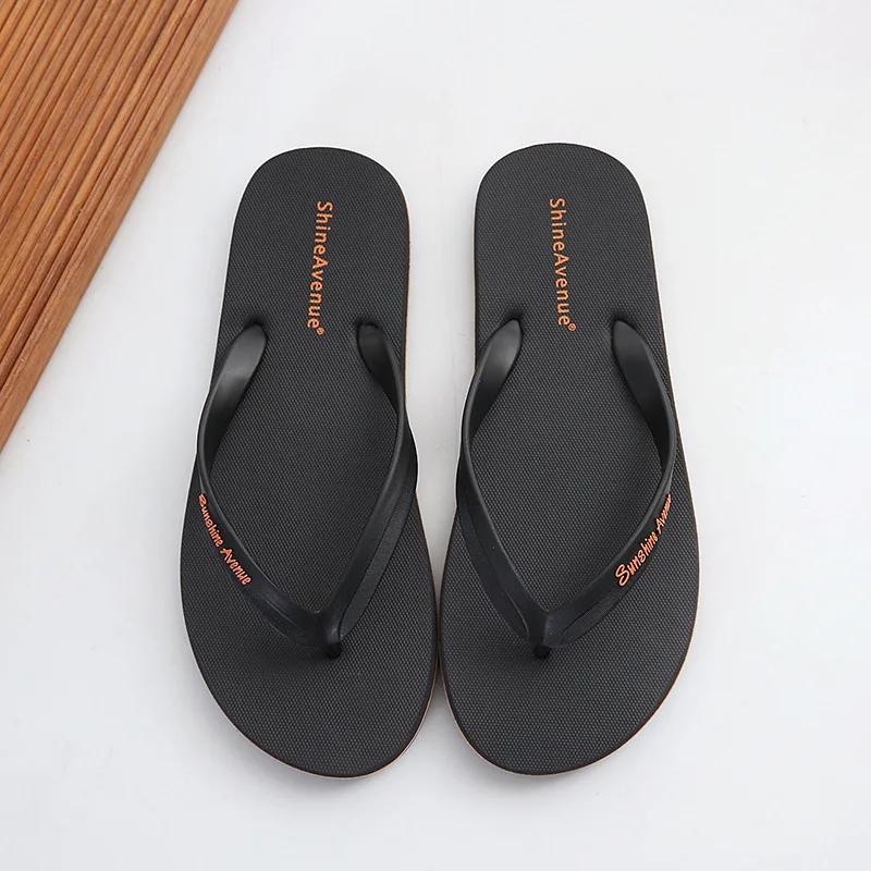 

Летняя мода Нескользящие мужские шлепанцы Уличные пляжные тапочки на мягкой подошве Мужская обувь L Size 44-45 чёрный