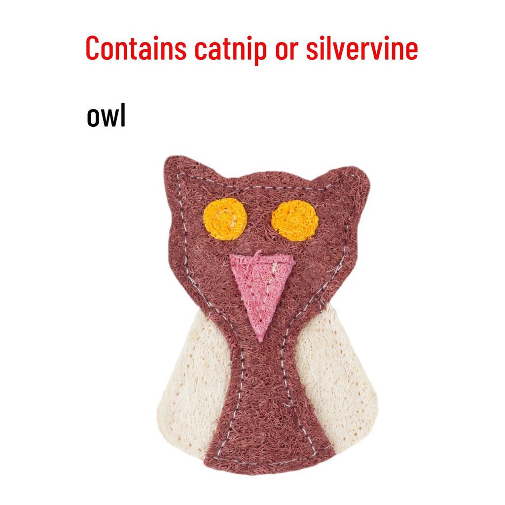 Loofah Catnip Teething Toy for Cats and Dogs - Durable, Odorless Chewing and Teasing Stick