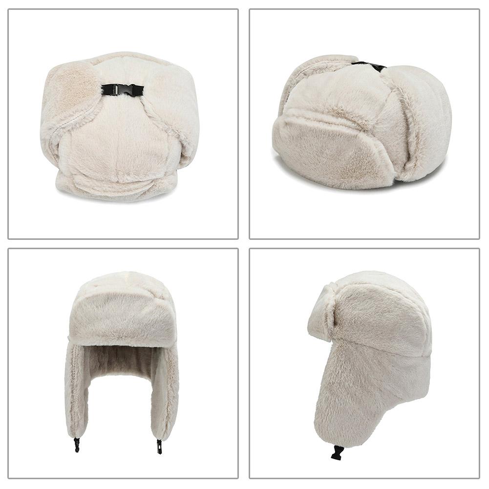 Women's Winter Adjustable Thickened Warm Beanie Russian Caps Korean Fashion Ushanka Earflap Pilot Hat Women's Trend Bomber Hat