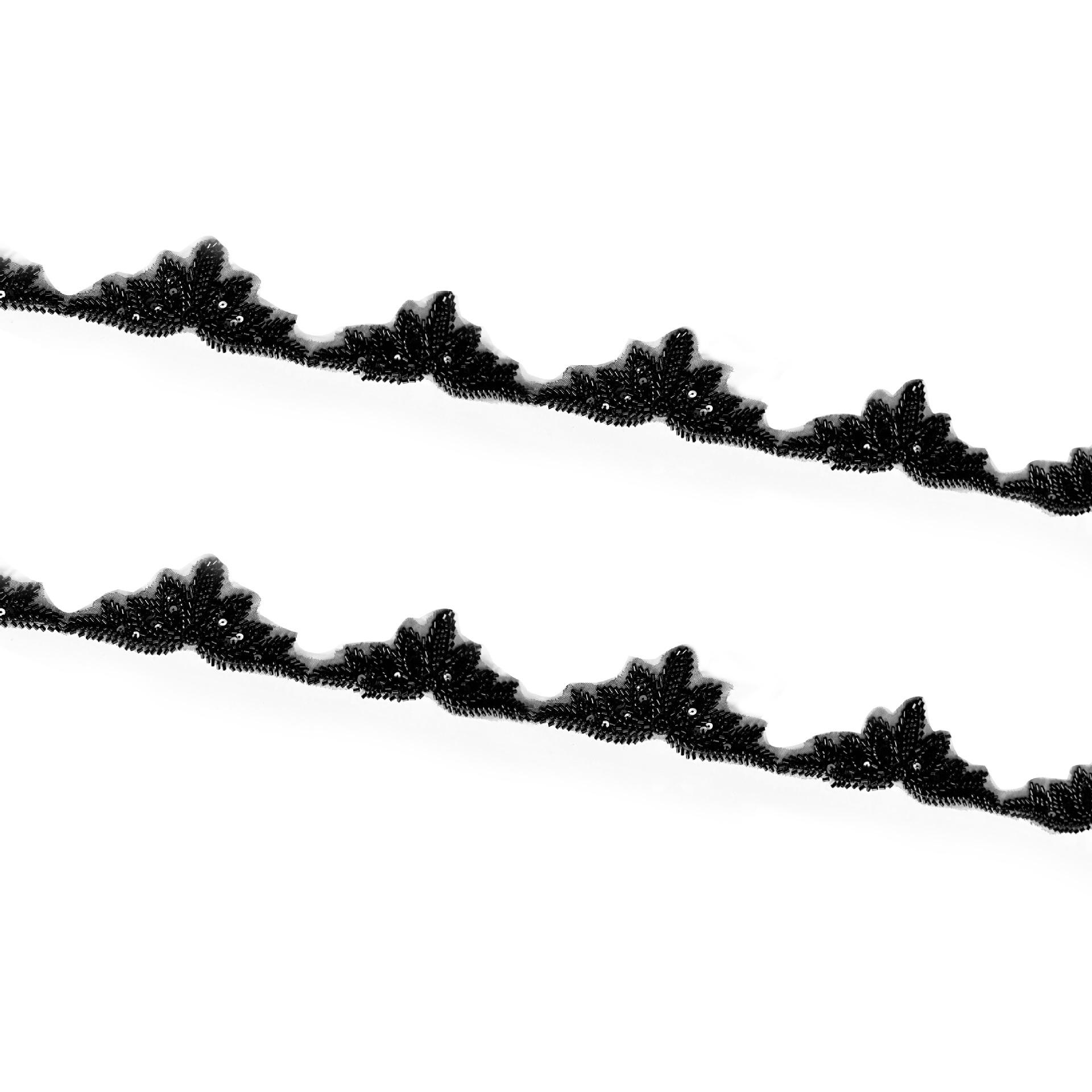 

Белый бисерный расшитый пайетками сетчатый низ штрих-код одежда платье вышивка аксессуары халат одежда кружево TW83 black one size 5.5 flowers