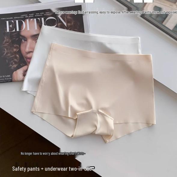 7A Antibacterial Seamless Women's Underwear, Milk Peach, Comfortable & Simple with Pure Cotton Crotch.