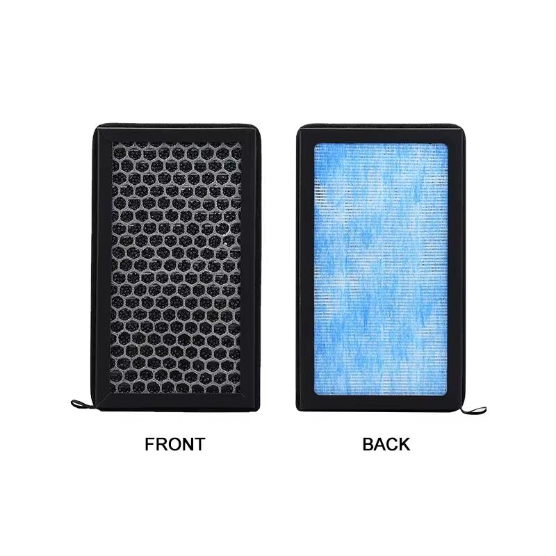 

2 шт. Для Tesla Model 3 Model Y HEPA N95 Активированный углем PM2.5 Очиститель Воздушный фильтр Кондиционер Комплект для замены Автоаксессуары