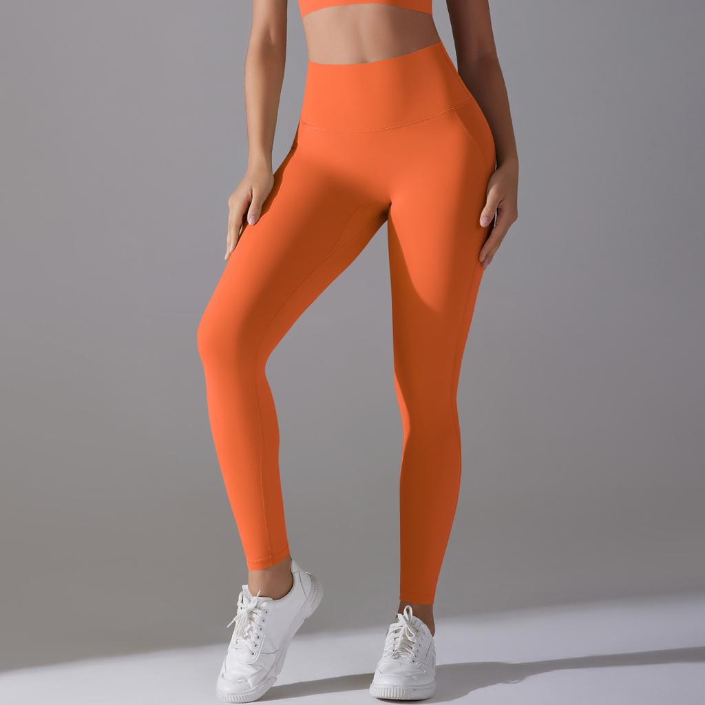 Auroth Candy Colour Yoga Leggings Women High Waist Gym Sports Tights Stretchy Push Up Exercise Fitness Pants