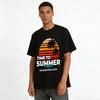 Vintage Sunset Coconut Tree Print Tee Summer Vacation Unisex T-shirt Pure cotton T-shirt