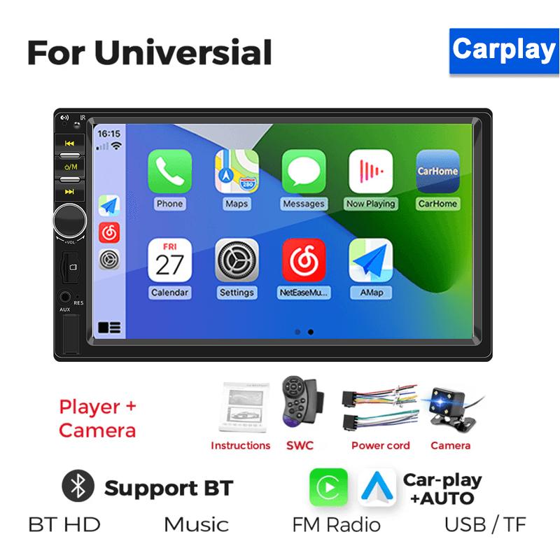 2din Car Radio 7" HD Universal Touch Screen Autoradio Multimedia Player Universal Car Stereo MP5 Player BT SWC TF FM Camera