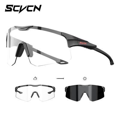 SCVCN Photochromic Cycling Glasses Sports Bike Sunglasses Men Women Mtb Bicycle Eyewear Baseball Softball Sun Glasses